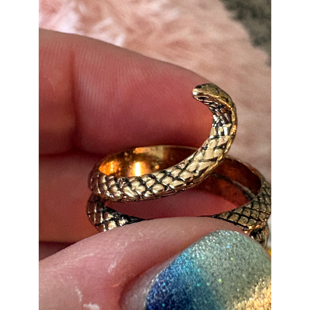Ellie Vail Chic Gold Snake Wrap Cocktail Ring - Boho - Picture 5 of 8
